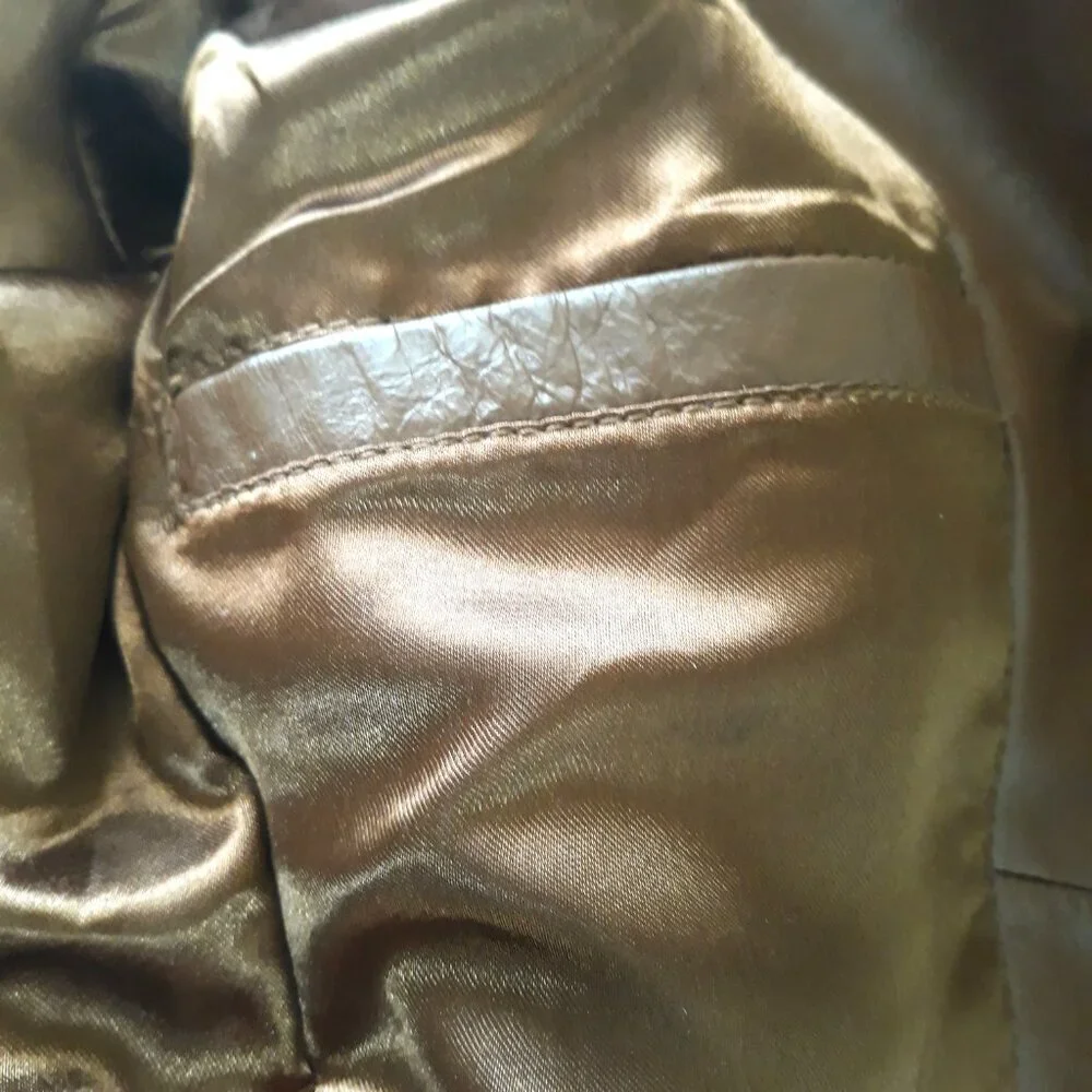 Vtg. L.A. Leather Caramel Brown Blazer Jacket Small Western Classic Minimalist
